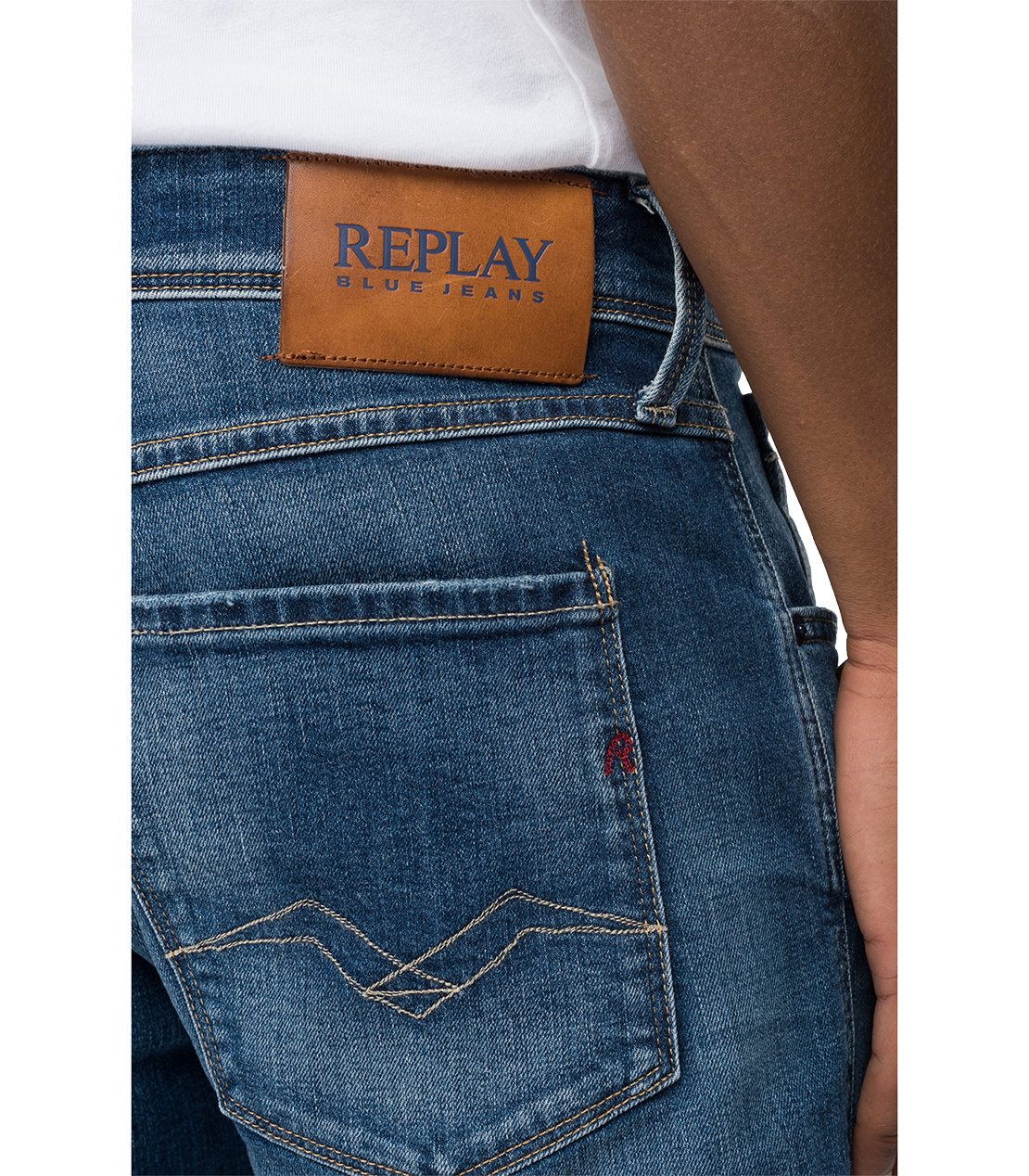 573BIO ANBASS 10.5oz ダークインディゴスーパーストレッチデニム 詳細画像 ミディアムブルー 8